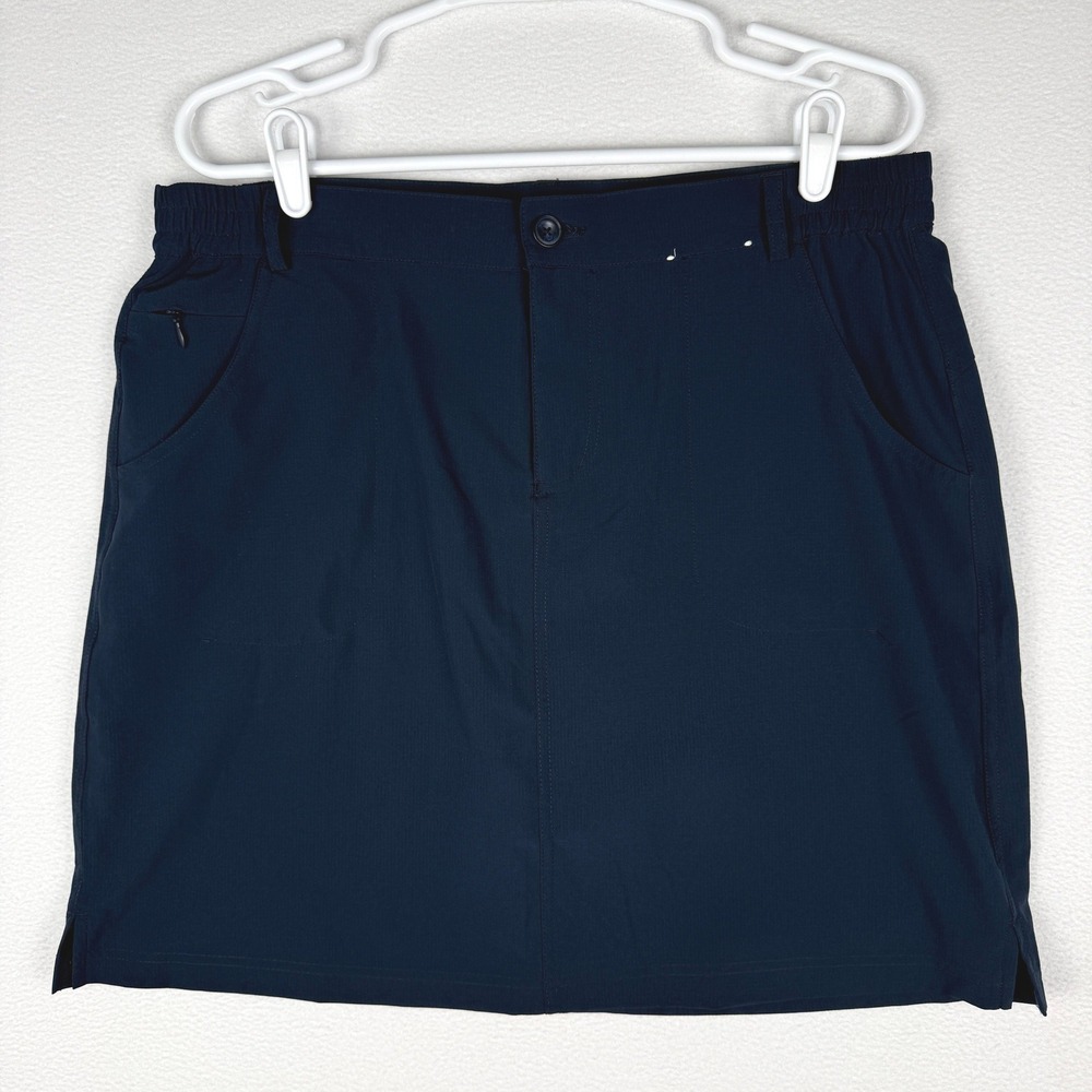 Tilley Skort Womens L Navy Blue Ripstop Active Golf Tennis Hiking WA7BT5031